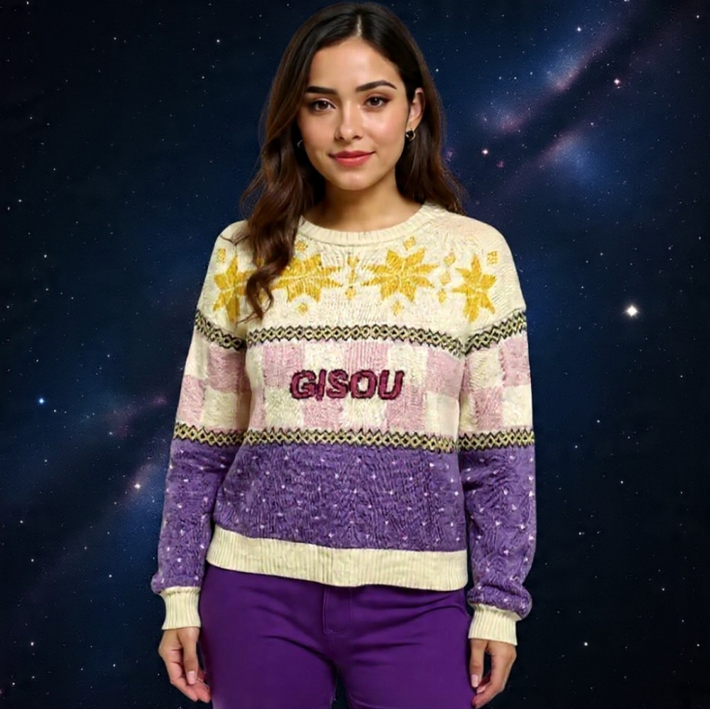 🩷Gisou Limited Edition 2022 Holiday Wool Blend Sweater One Size(P2P 25")